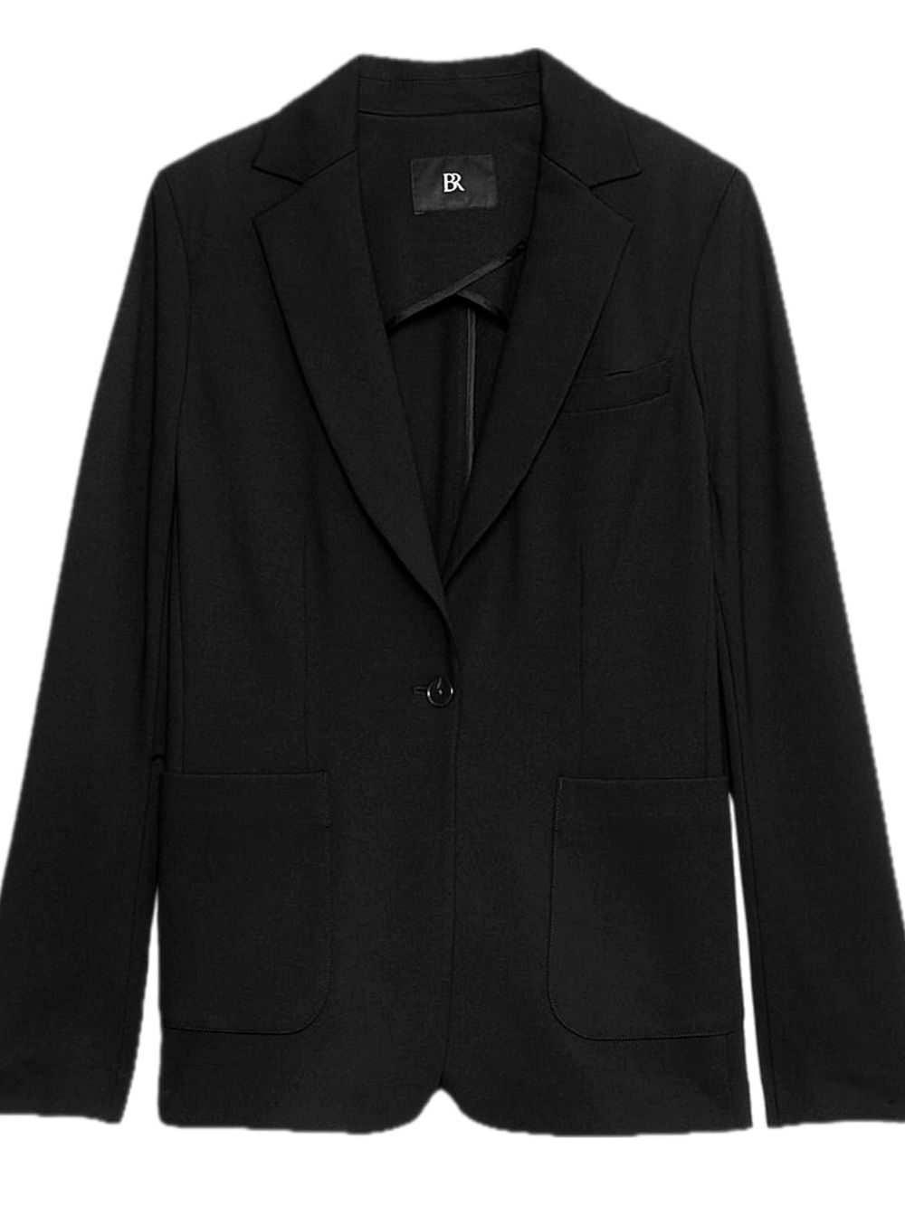 Banana Republic Everywhere Ponte Blazer Black Size Medium Stretch Work Blazer